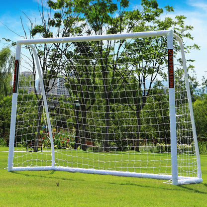 NORTHERN STONE Ultimate All Weather uPVC Football Goal 8ft x 6ft Garden Portable Football Goals 70mm Thick PVC Goal Posts + Football Net Integrated Locking System