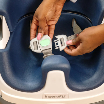 Ingenuity, Baby Base 2-in-1 Seat, Night Sky, Booster Chair, Dining and Feeding Seat for Toddlers, Easy to Clean with Removable and Self-Storing Tray, Ages 6 Months+