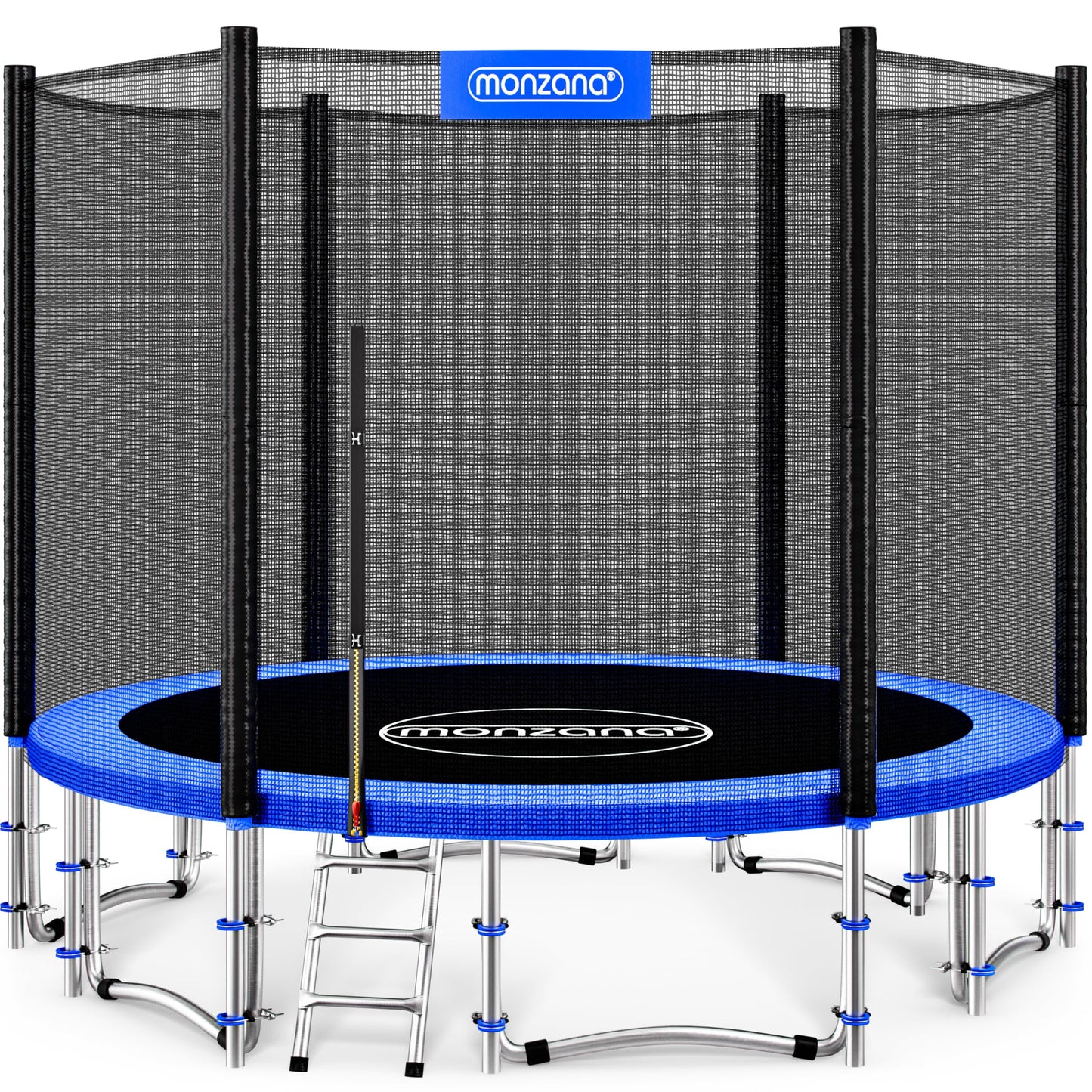 MONZANA® 12ft Trampoline Set with Safety Net & Ladder | Complete Outdoor Garden Trampoline for Kids & Adults | Heavy-Duty Frame, Edge Cover, Spring Tool | Home Fitness Family Toddler Play Equipment