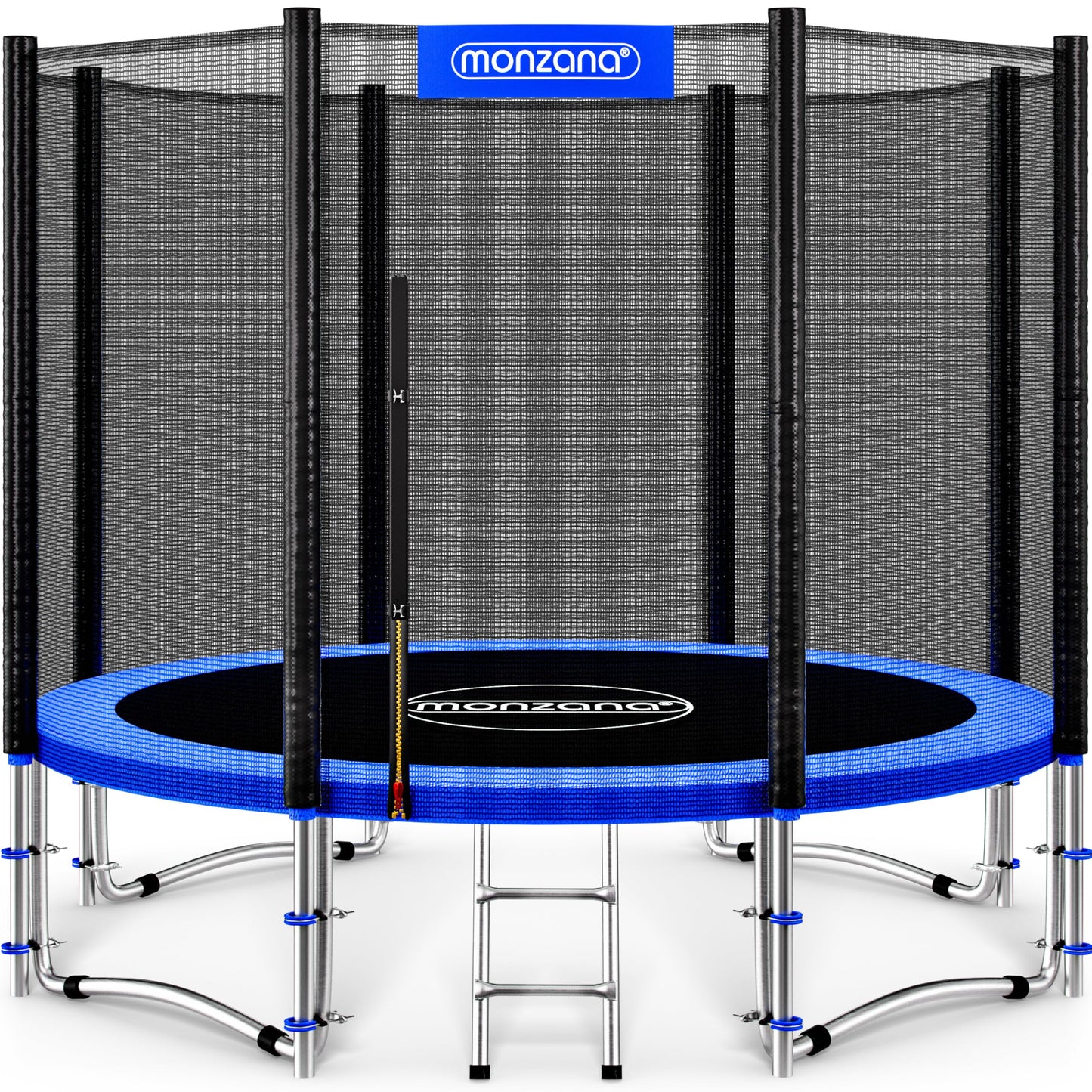 MONZANA® 10ft Trampoline Set with Safety Net & Ladder | Complete Outdoor Garden Trampoline for Kids & Adults | Heavy-Duty Frame Edge Cover, Spring Tool | Home Fitness Family Toddler Play Equipment