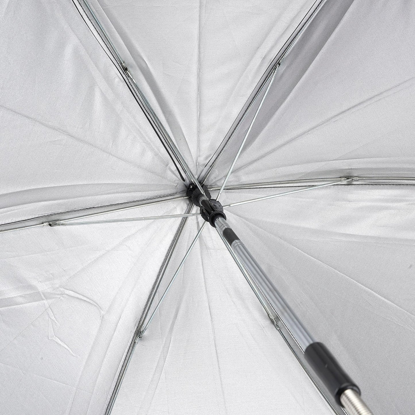 Black Cuddles Collection baby parasol umbrella providing 50+ UV sun protection for pram, stroller, or buggy.