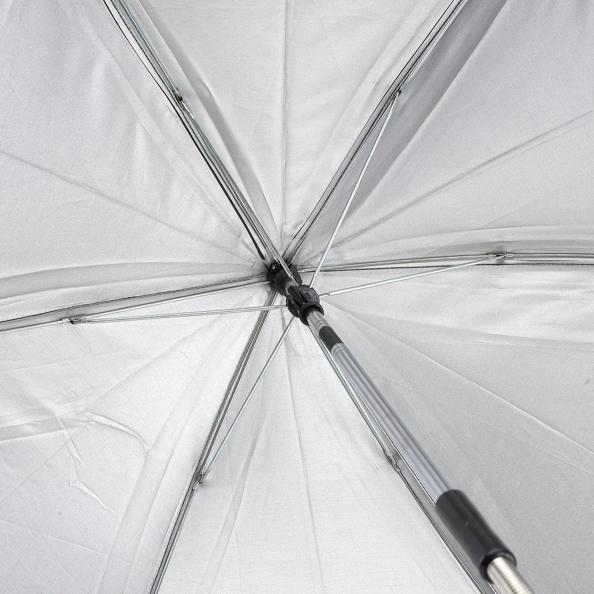 Black Cuddles Collection baby parasol umbrella providing 50+ UV sun protection for pram, stroller, or buggy.